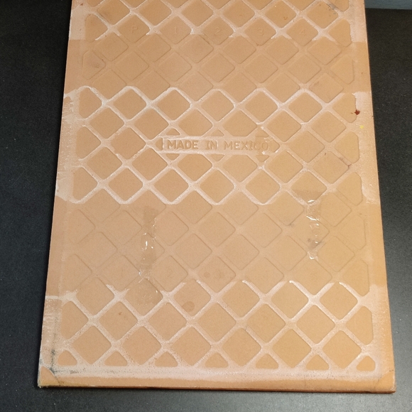 Vibrant Courtyard Sunset Landscape Painted Tile - Picture 4 of 6